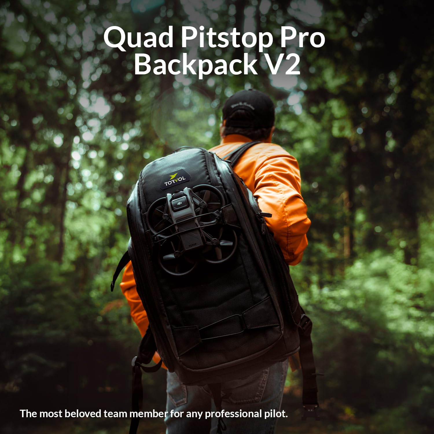 Torvol - Quad PITSTOP Backpack Pro V2, 30 l, Rucksack Drohne Fpv, Transport 4 Quads + Zubehör, Drohne dji Mini 4k, Akku dji mini 3, Laptop 15 Zoll, Schutzhülle, Schwarz & Violett