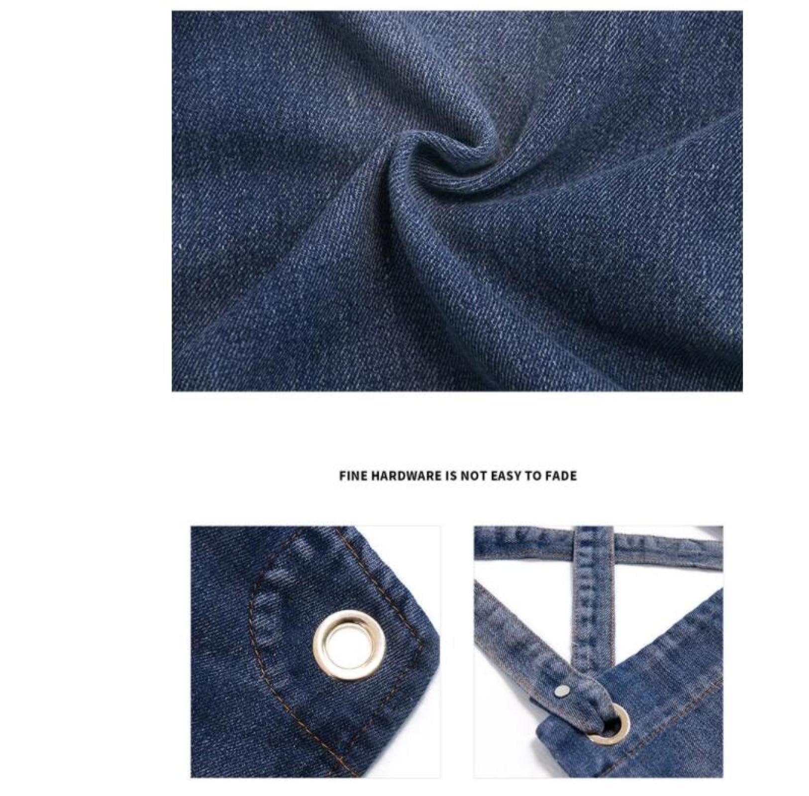 Delantal Cocina Baberos Delantal De Tela Vaquera Cocina Hombres Mujeres Ropa De Trabajo Peluquero Restaurante Delantal De Camarero