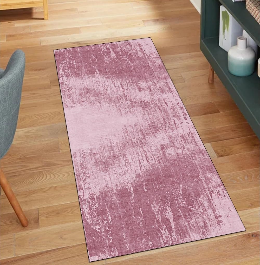 Alfombra para pasillo rosa de 120 x 160 cm para un hogar moderno