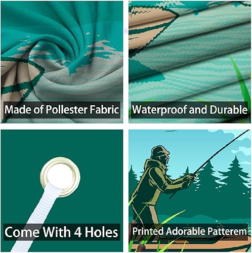 Miniatura 6 de Cartel de fondo con boca de pez de hombre de pesca, diseño de amor ido a la pesca, decoración de pescador para jubilación, baby shower, fiesta,