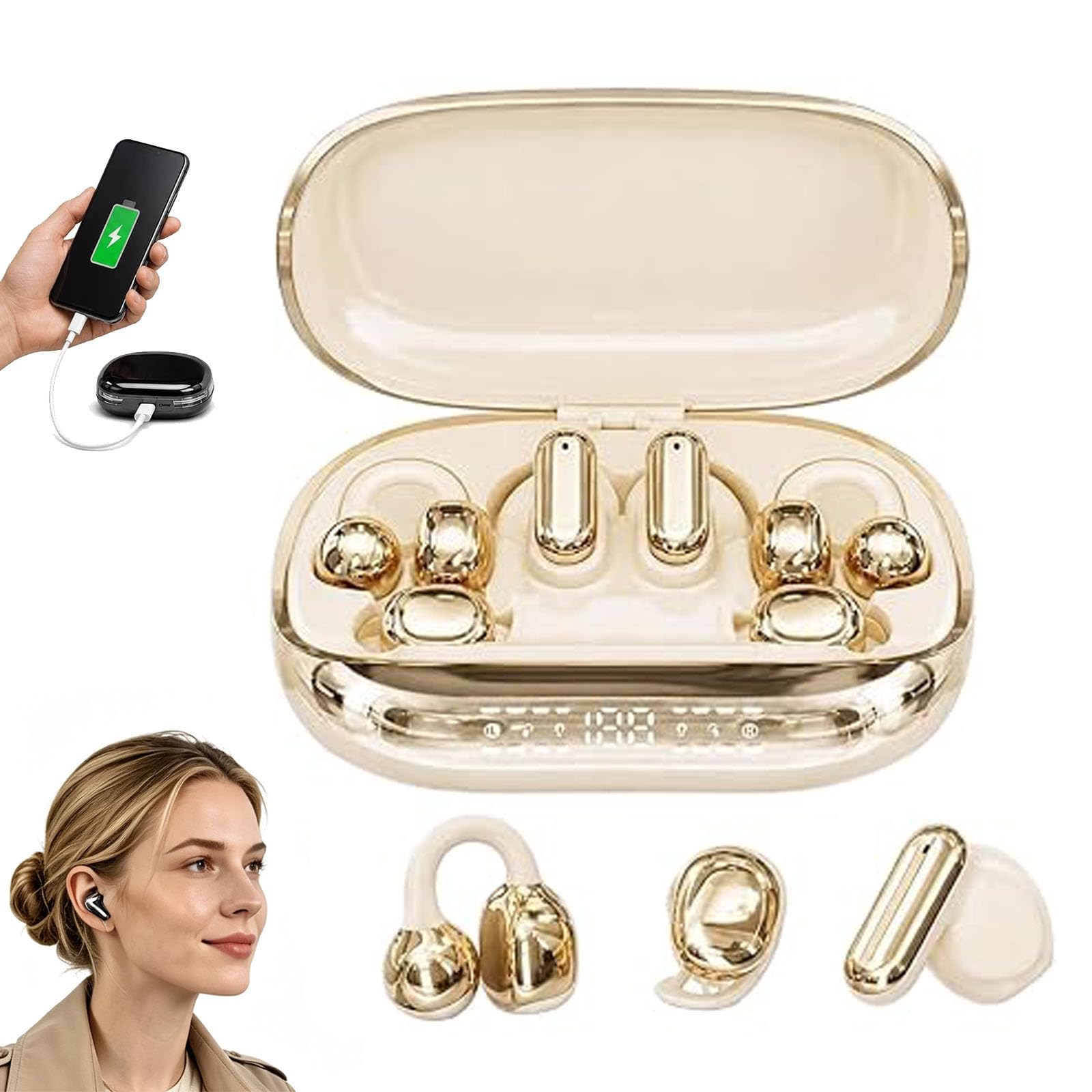 Auriculares InaláMbricos para Dormir 6 En 1 con Estuche De Carga (C)