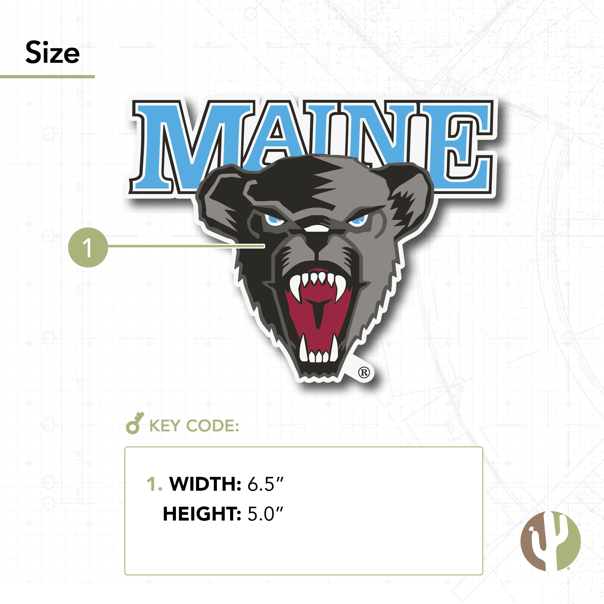 University Of Maine Black Bears Vinyl Decal - Officially Licensed Laptop, Car, Water Bottle Sticker (IND 00001)