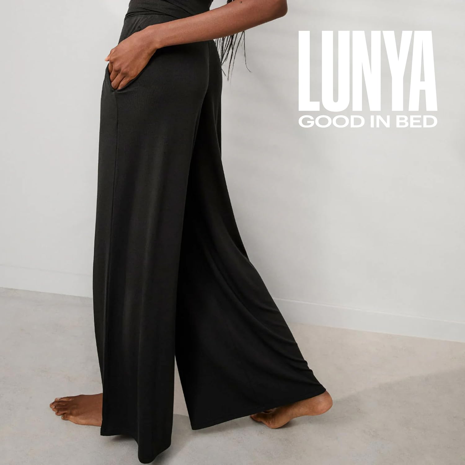 Soft Modal Fold Over Lounge Pants for Women – Wide Leg Yoga Sleep Pants with Pull-On Waistband – Multiple Color Options