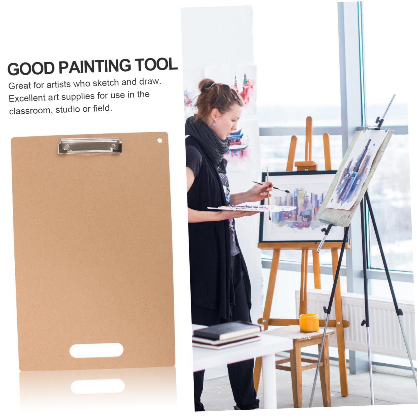 PLAFOPE Tavoletta da Ultra Sottile con Clip Portatile per Resistente e Leggera per Schizzi e Pittura in Viaggio
