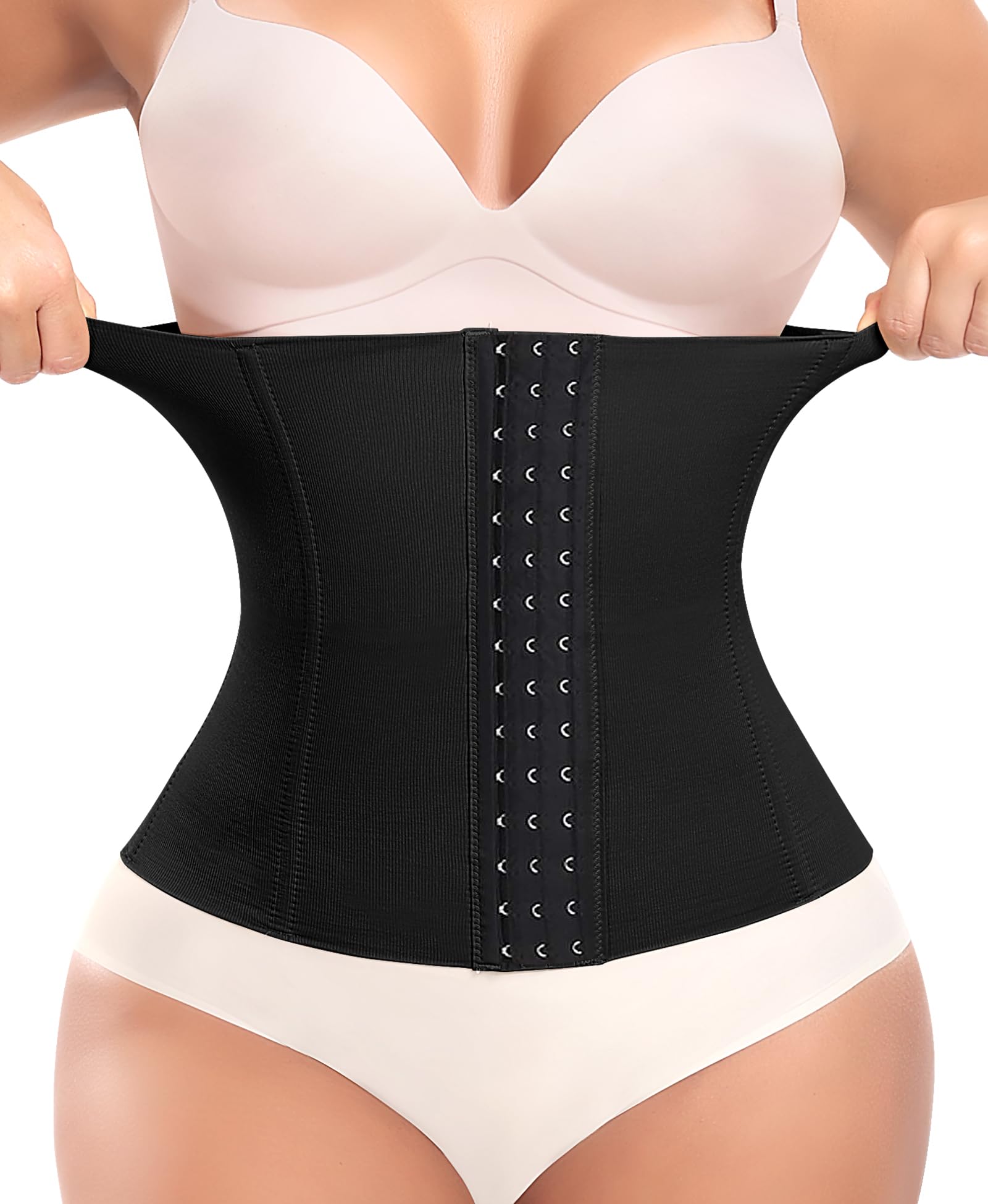 YARRCO Corset Reductor Adelgazante Mujer Faja Moldeadora Reductora Waist Trainer Cintura Postparto Cinturón Control de Abdomen Faja Colombiana Corsé Bustier Shapewear Postparto