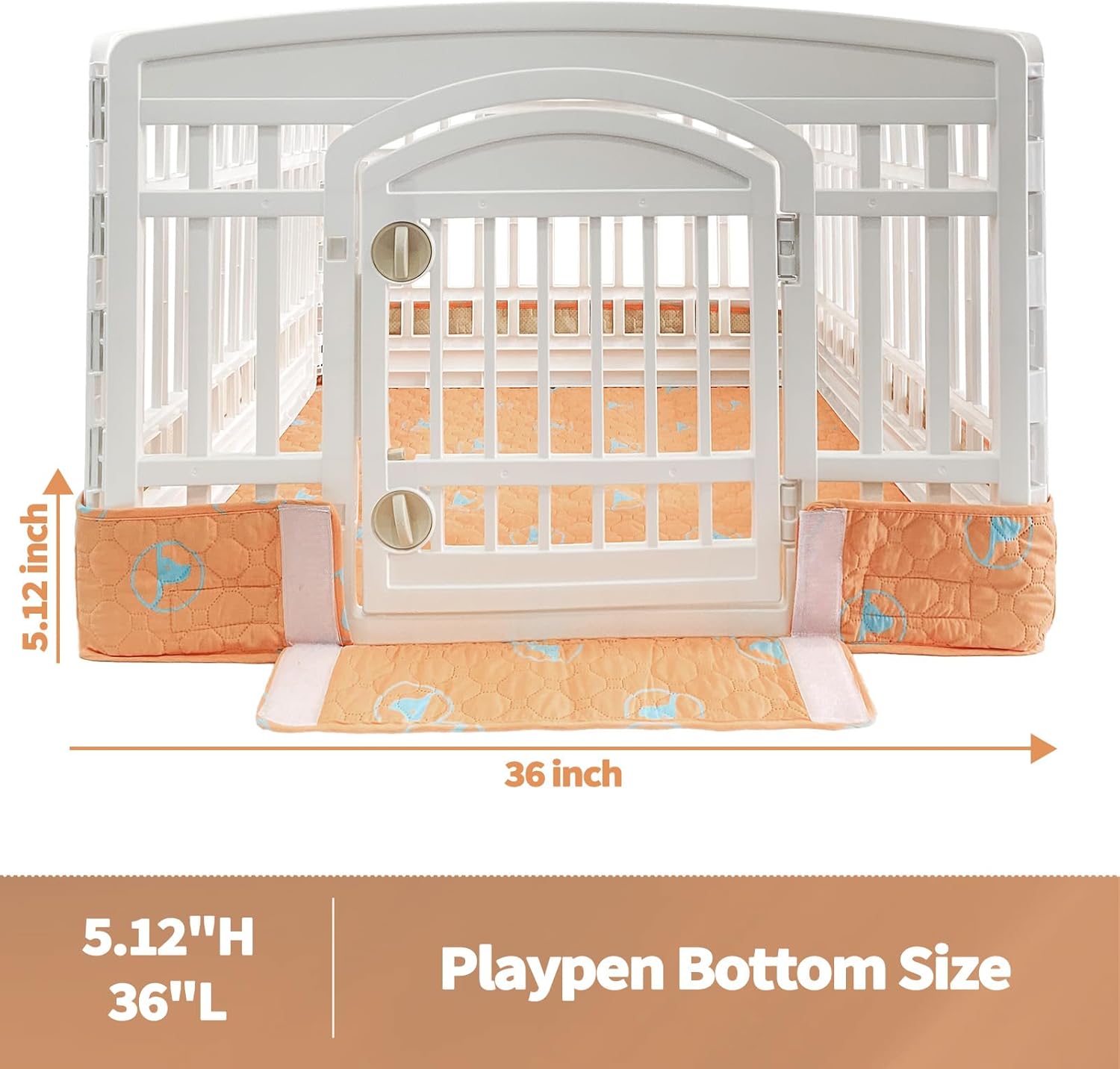 PJYuCien Dog Playpen Bottom Pad and Cover Fits for 4 Panels 36" Exercise Pet Pen