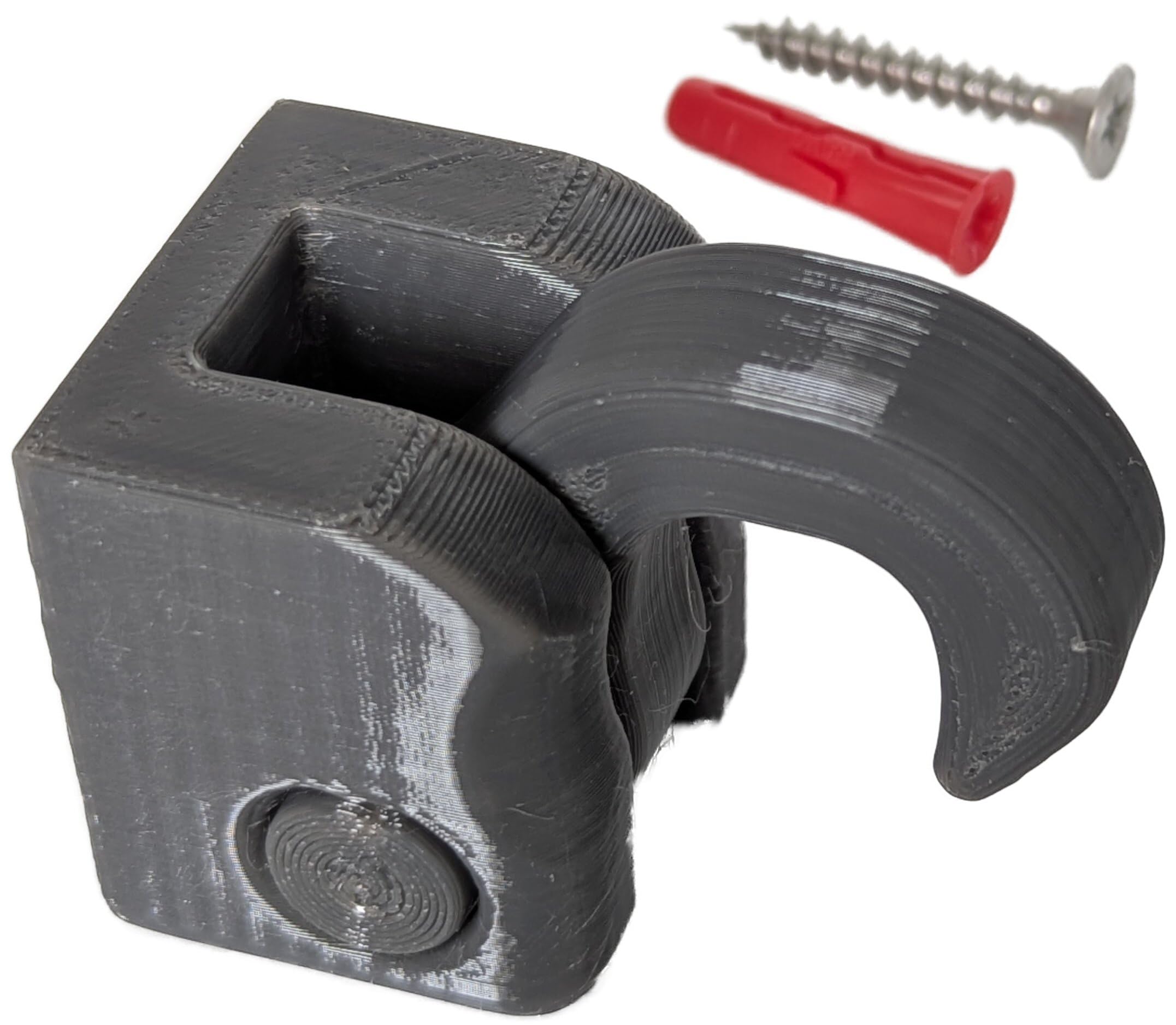 HandleStay - the Door Handle Stay Hook for Doors that Open onto Walls - No Need to Drill into Door, Easy Latching! (Dark Grey)