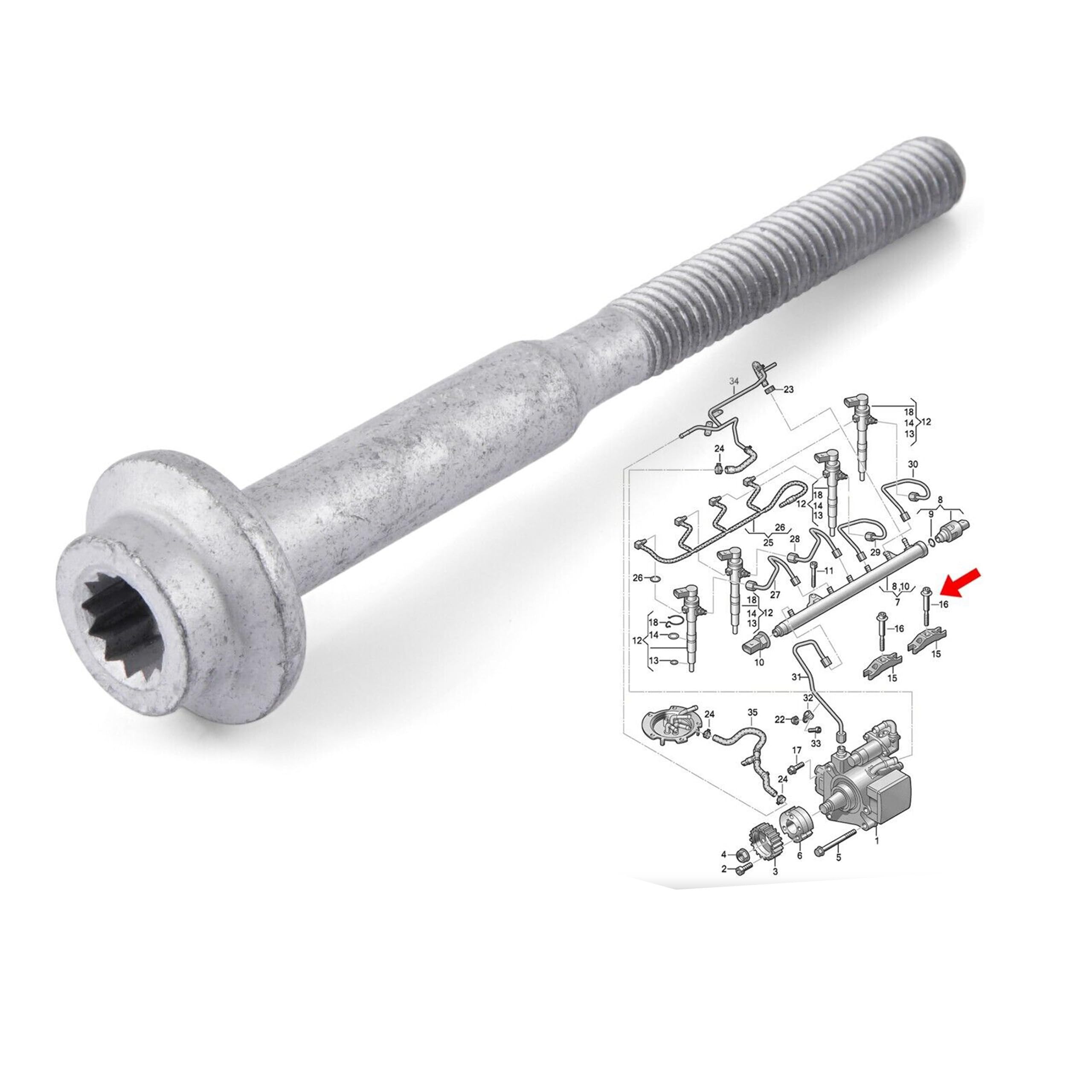 Diesel Injector Fuel Clamp Set With Screw Nozzle Holder And Pipe Clips