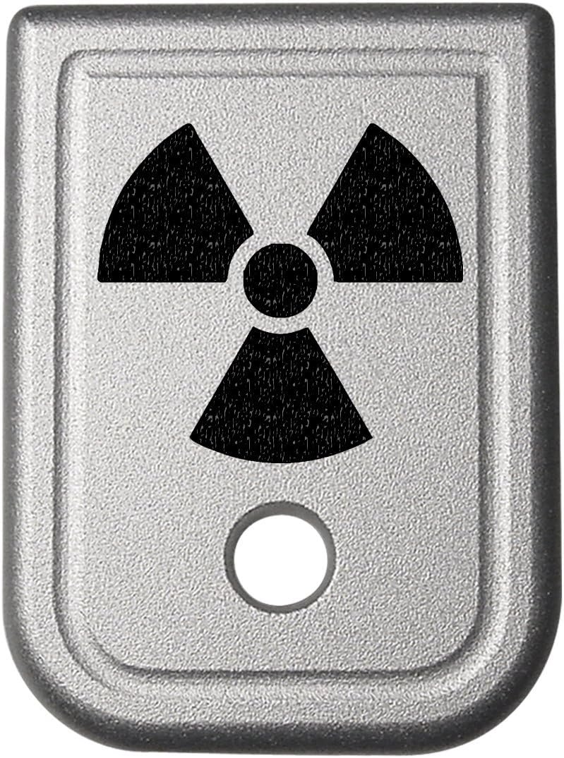 Magazine Base Plate for Glock 9MM .40 Gen 1-5 Silver NDZ Radiation Nuclear Symbol