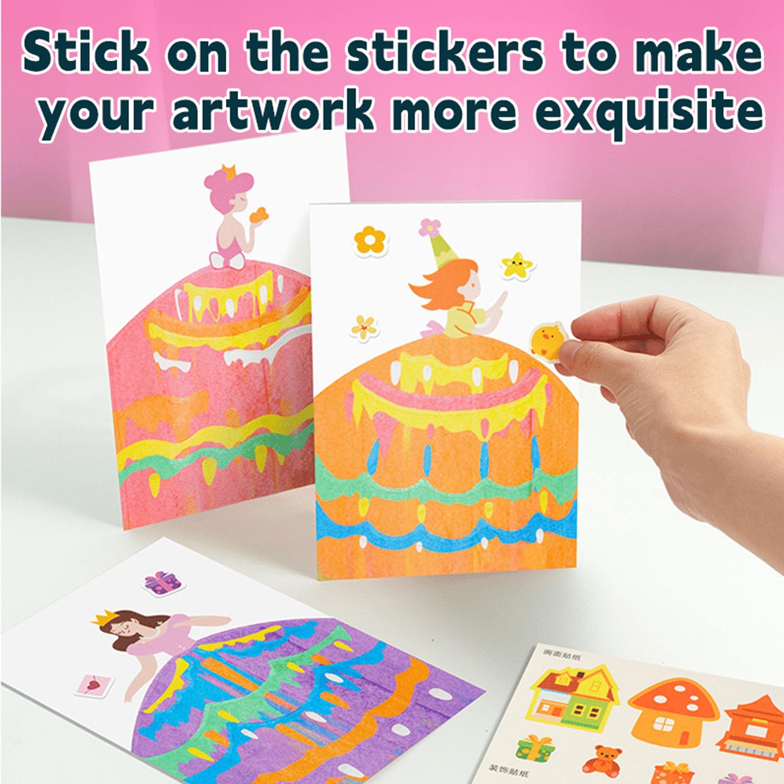Art Scratch Paper, Squeegee Art Kids Paint Kit,Ensemble de peinture Art Scratch Paper, Squeegee Art Kids Paint Kit,Ensemble de peinture