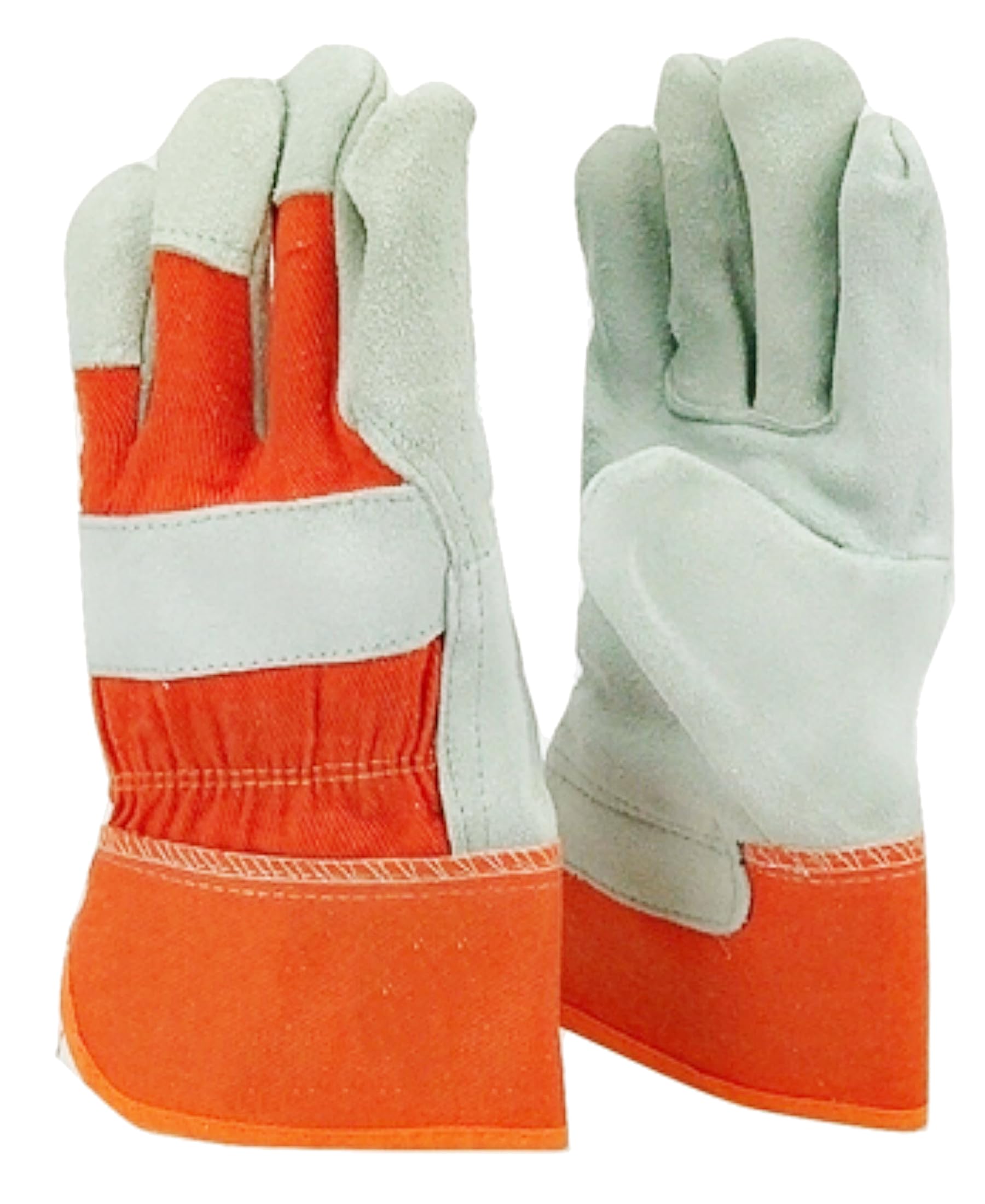 L&M Leather Work Welding Gloves Fire Heat Resistant Cowhide Cotton Lined,Mig,Tig,Stick Forge,BBQ Grill,Fireplace 11 Inch