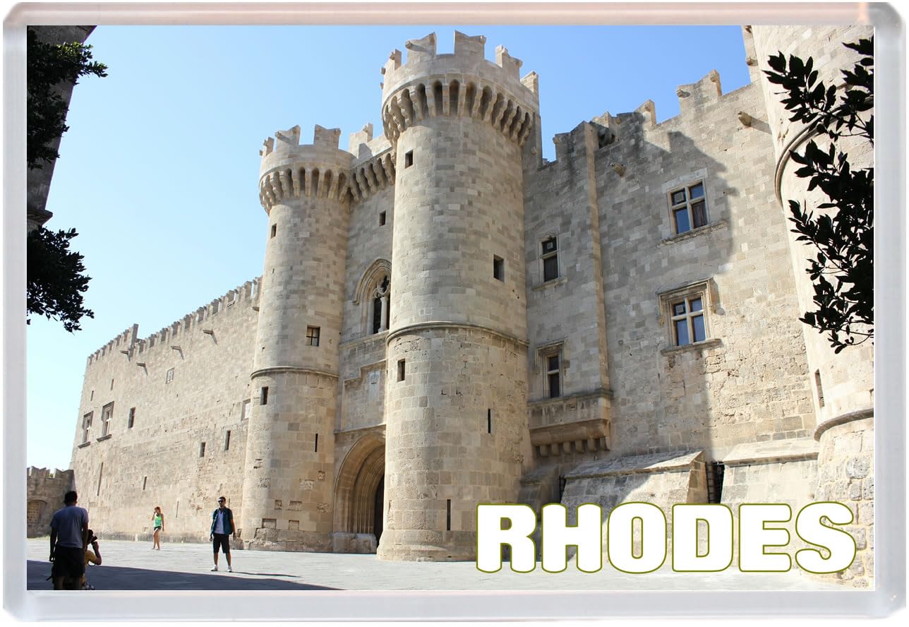 Baked Bean Store Multicolor Rhodes - Greece - Jumbo Fridge Magnet 96 X 67Mm Bbsfhm1618