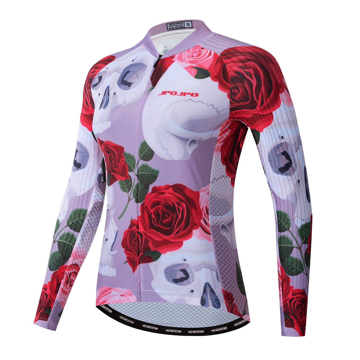 Women's Cycling Jersey Long Sleeve Thermal Fleece with Reflective Stripe