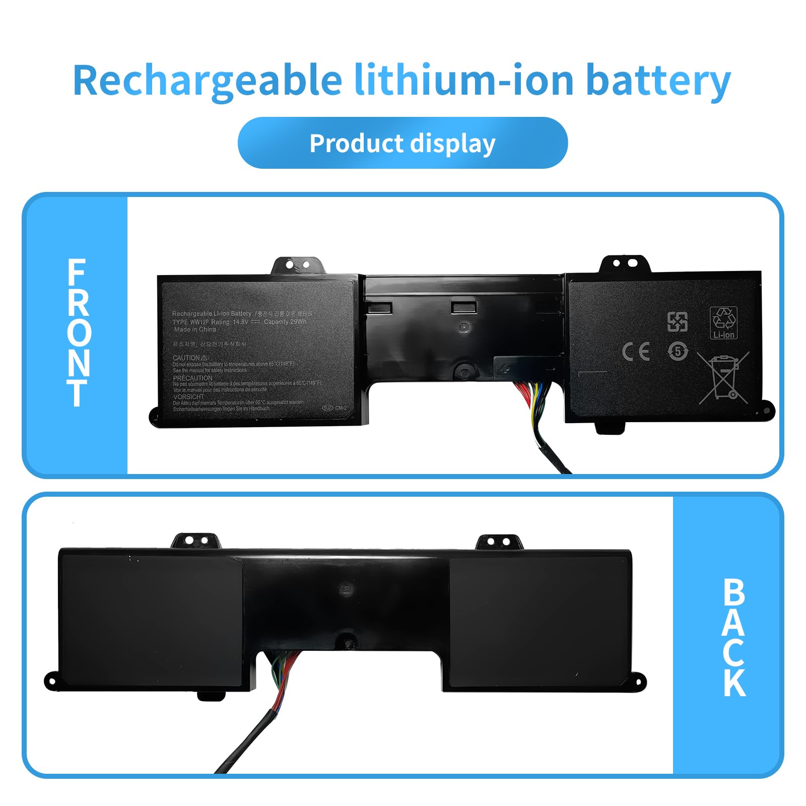 Laptop Battery For Dell Inspiron Duo 1090 Tablet - 14.8V 29Wh Replacement