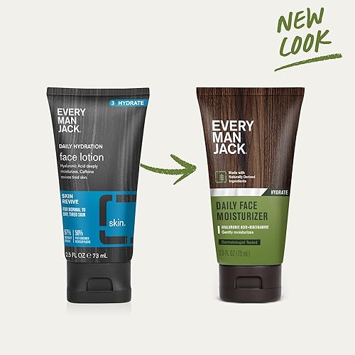 Miniatura 2 de Every Man Jack Loción facial diaria para hombres, hidrata profundamente y revive la piel seca y cansada con ácido hialurónico, aloe vera y