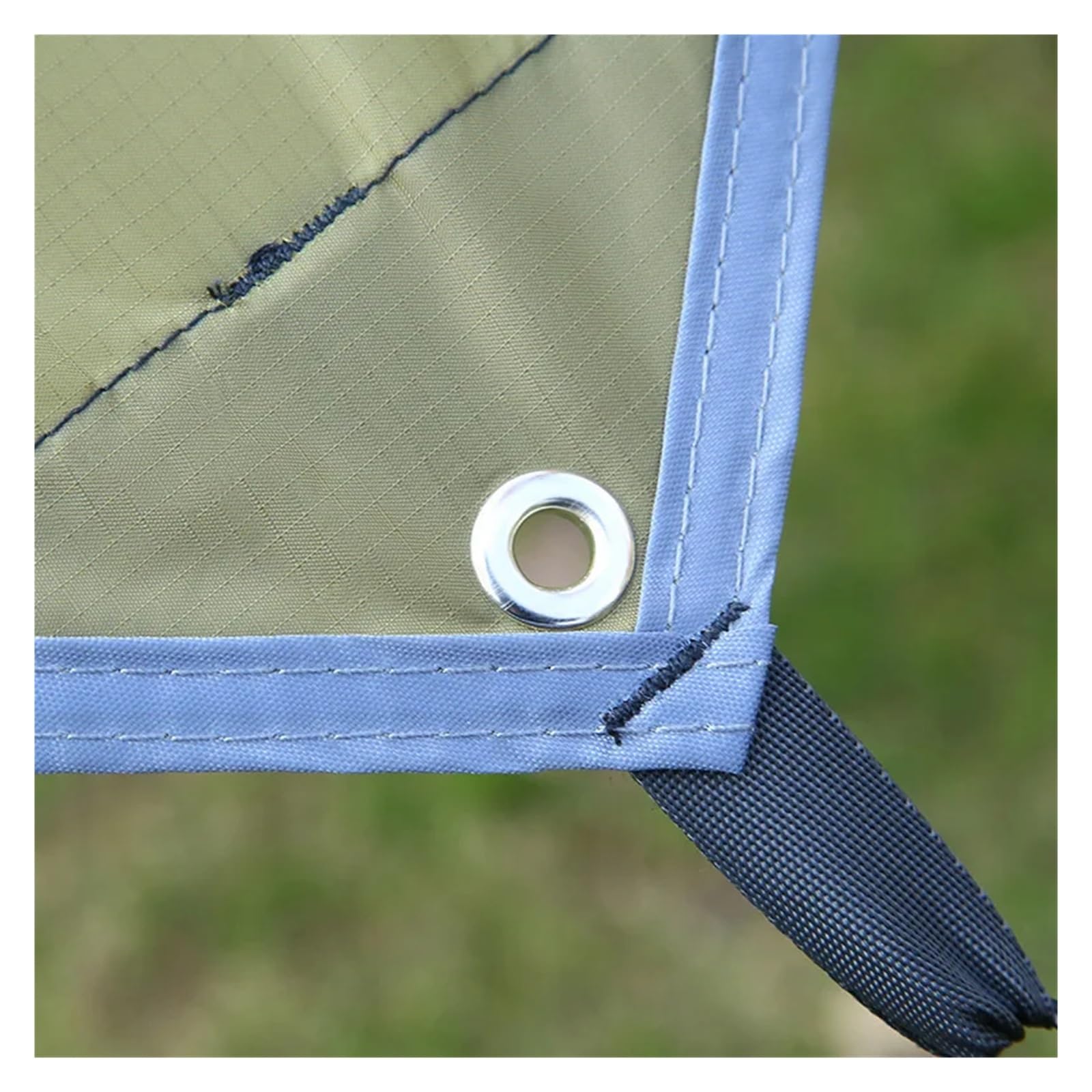 Bâche imperméable - Hamac - Auvent de pluie - Revêtement argenté 210T - Pour camping, jardin, plage - Abri solaire (orange losange)