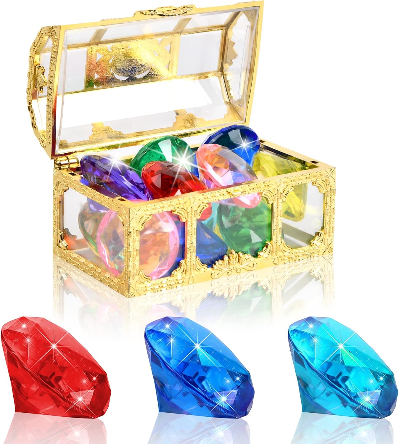 Emperoch 12 Pcs Diving Gem Pool Toys, Swimming Pool Gem Toy,Diving