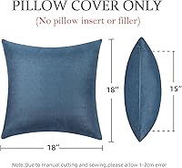 Vista 2 de Paquete de 2 fundas de almohada para exteriores, fundas de almohada decorativas de línea sólida, impermeables, para jardín, patio, sofá, decoración