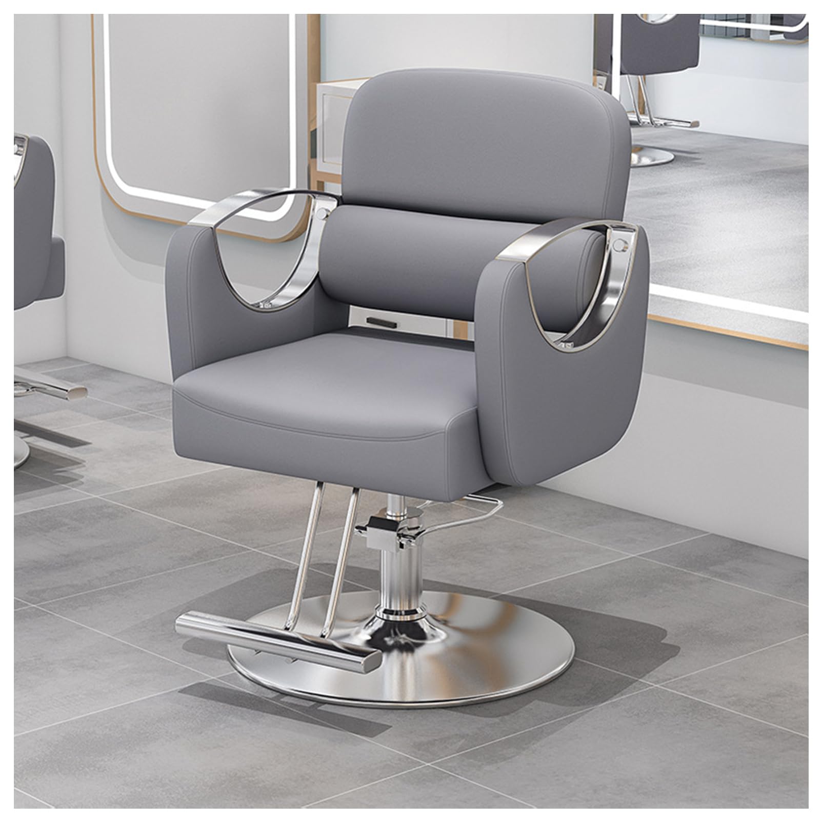 Fauteuil de Coiffure avec Repose-Pieds Hauteur 38-48 cm 200 kg