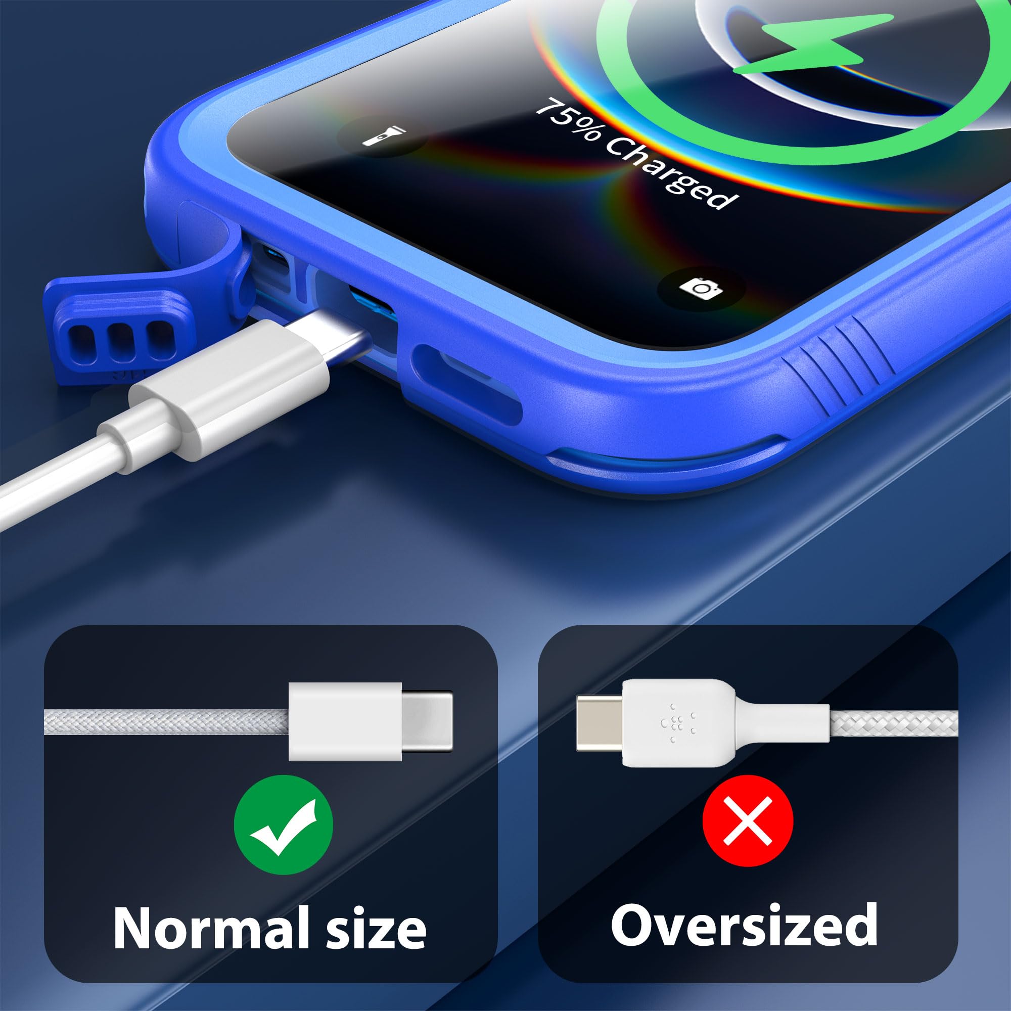 SPORTLINK Custodia impermeabile per iPhone 16e – protezione schermo integrata e protezione per obiettivo fotocamera, impermeabile fino a 2 m, resistente a cadute, antiurto, antipolvere, IP68 subacqueo