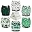 Mama Koala 3.0 Pocket Cloth Diapers for Babies with AWJ Lining, 6 Pack with 6 4-Layer Natural Cloth Diaper Inserts - Reusable and Washable Pocket Diapers (Love Green)