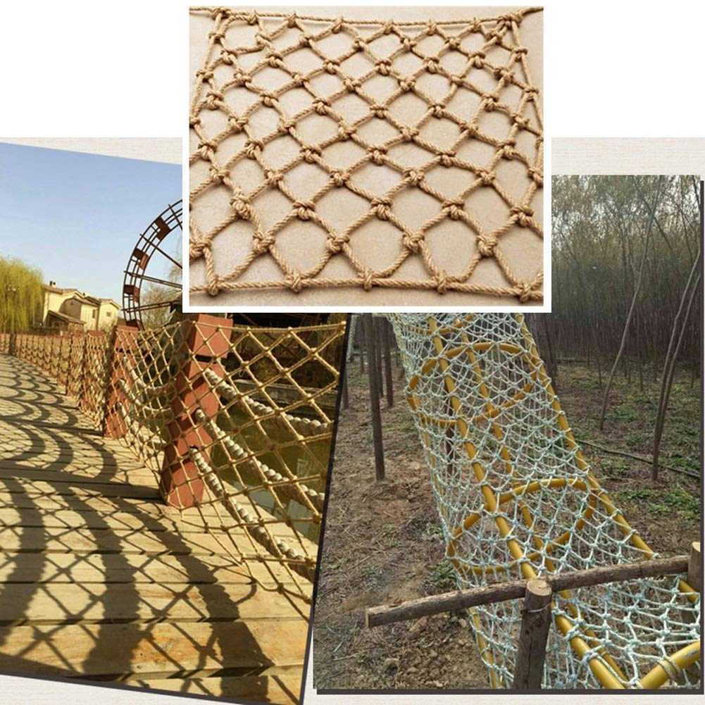Filet en corde de chanvre pour jeux de perroquets grimpants et decoration de jardin
