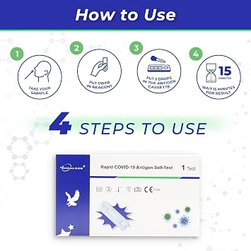 Covid-19 Lateral Flow Test Kit, Rapid Antigen Self-Test Kit for SARS-CoV-2 At Home, Easy and Quick Covid Test Kit with 15-Minute Results, Pack of 1 Test Kit