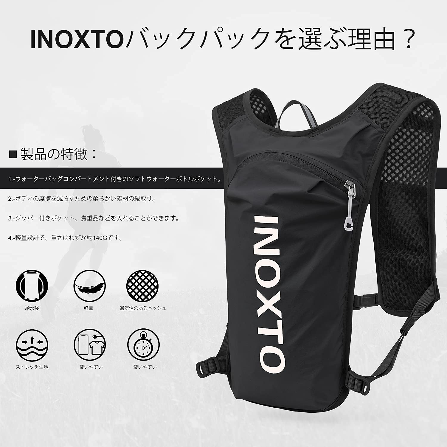 入手困難✨ プラダスポーツ ランニングリュック リフレクター付き ブラック系 プラダスポーツ/リュックサック/ネイビー×グレー×レッド