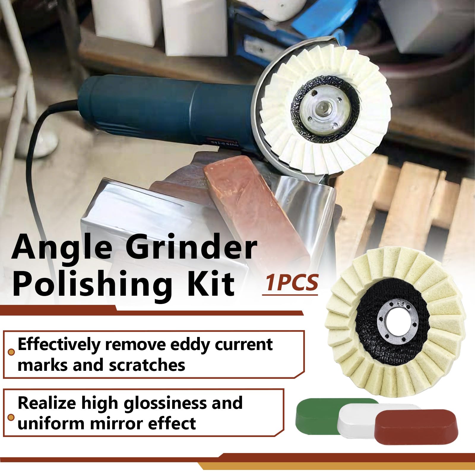 Angle Grinder Buffing Wheels - 12 Pack -2