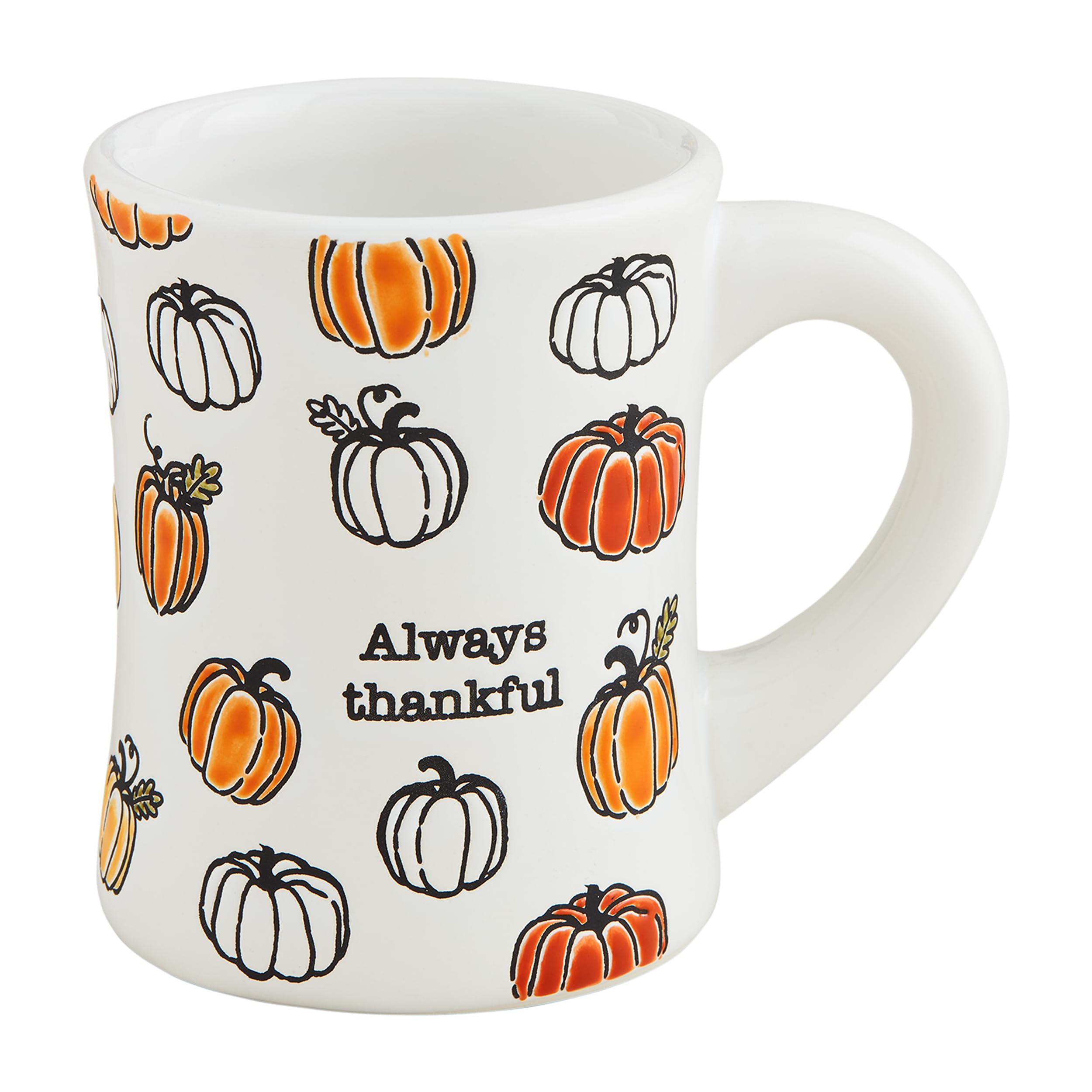 Mud Pie Thanksgiving Pattern Mug, Always, 14 oz