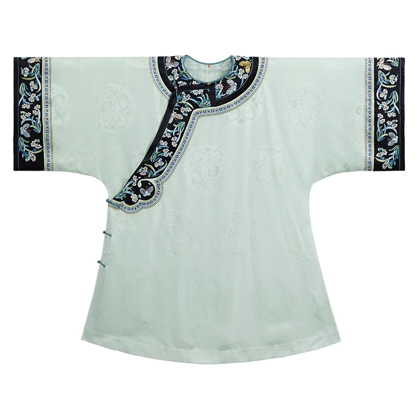 Blouse en soie brodée florale élégante 205