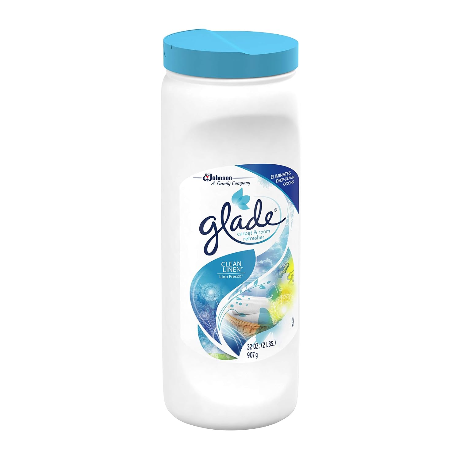 Glade Carpet and Room Refresher, Deodorizer for Home, Pets, and Smoke, Clean Linen, 32 Oz