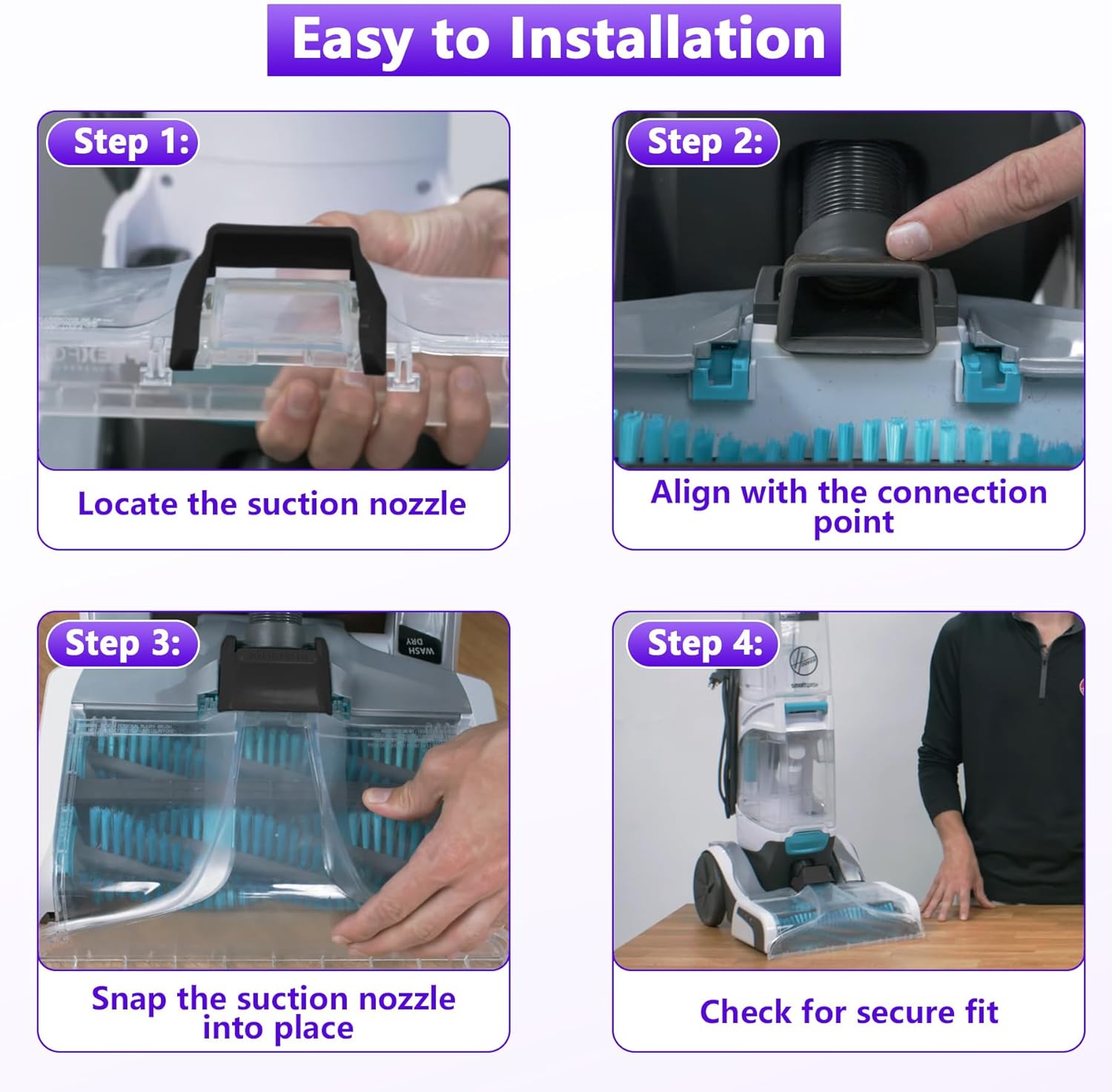 440014442 Replacement Front Floor Nozzle Assembly Fits for Hoover Carpet Cleaner Replacements Parts Compatible with SmartWAsh Gen 2 & SmartWash PET FH52000G FH52001G FH53000 (Without Sprayer)