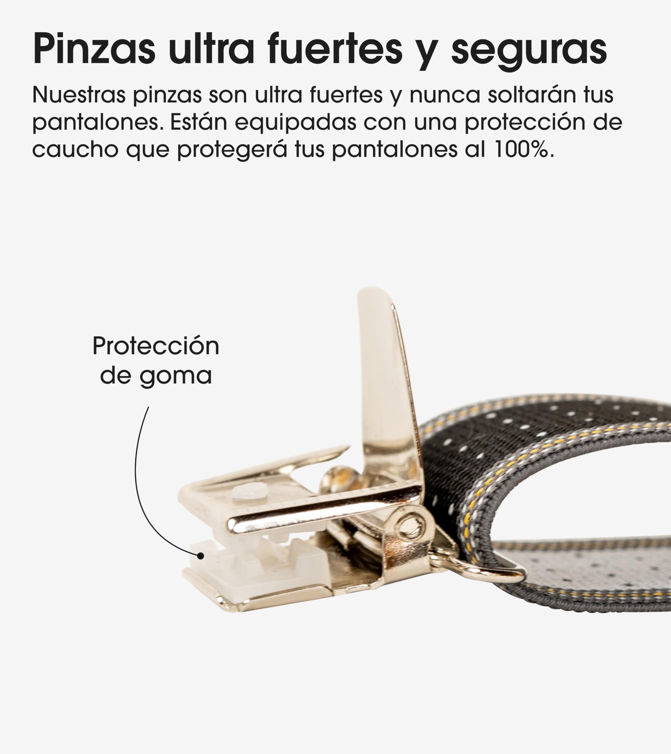 PIERROT Tirantes para Hombre - Clips Extra Fuerte - Tirantes Sólidos y Artesanales para Hombres Garantía de por vida - Tirantes para Pantalones - Una Talla Para Todos
