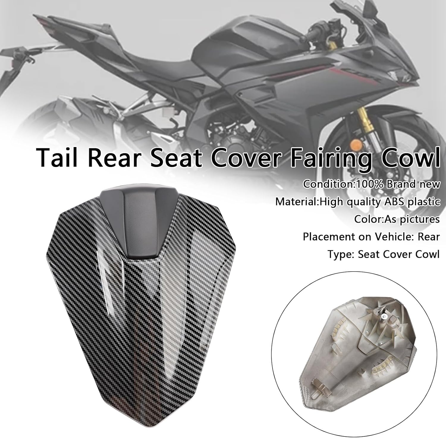 Areyourshop Tail Rear Seat Cover Fairing Cowl Rear Seat Cowl for Honda CBR250RR 2023-2024