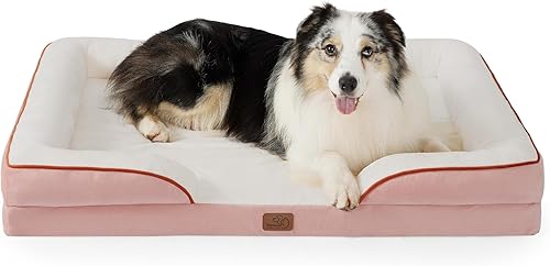 Vista 269 de Bedsure - Cama ortopédica mediana para perros, sofá cama impermeable para perros medianos, espuma de soporte con funda extraíble y lavable, forro