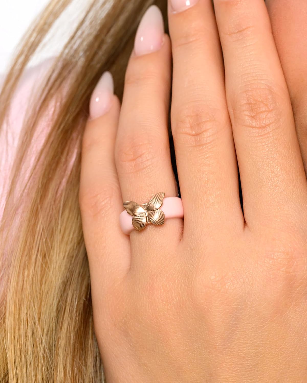 Rinfit Womens Silicone Ring with Stainless Steel Butterfly - Rubber Wedding Bands - Patent Pending - Image 2