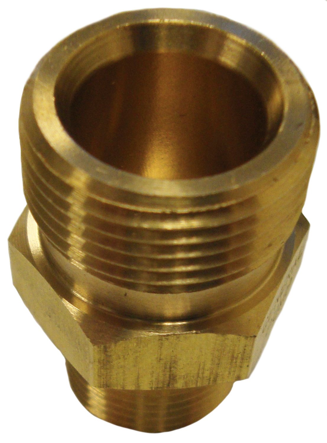 Ultimate Washer High Pressure M22 Adapter Fitting x 3/8-Inch Brass Male Pipe Thread 5800 PSI Rating Compatible for Troybuilt, Excell, Devilbis, Lasco 60-1057 Models