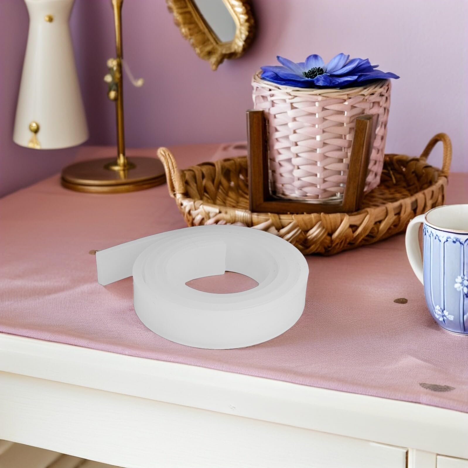 Mikinona Kit de Herramientas para Arte Azúcar con Moldes de Silicona Resistentes al Calor Molde para Modelado de Fondant y Tiras Moldeadoras para Decoración Creativa Repostería