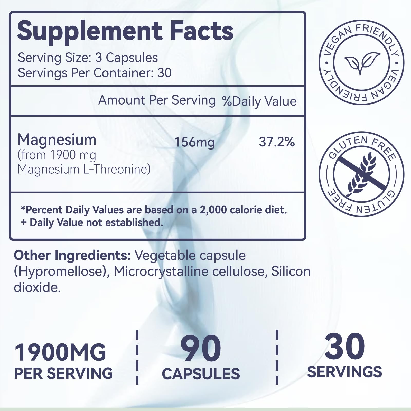 Magnesium L-Threonine, High Absorption Magnesium Supplement,90 Capsules — Amazon image 4