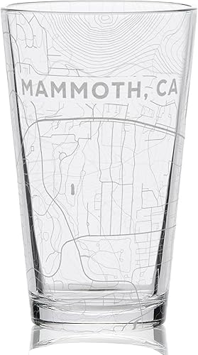Vista 28 de BRECKENRIDGE COLORADO Engraved Pint Glass Great Ski Resort Mountain Topography Map Gift Idea!