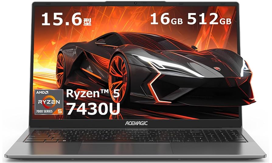 ACEMAGIC ノートPC 16GB/512GB ACEMAGIC ノートパソコン 新品 AMD Ryzen 7 5700U 16.1インチIPS