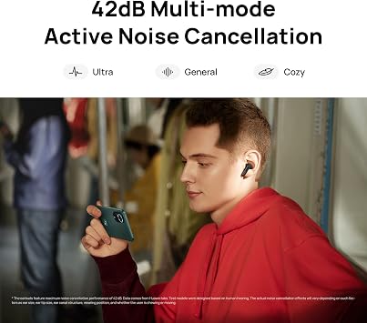Huawei FreeBuds 5i kablosuz kulaklık – uzun pil ömrü ile gürültü azaltma – Bluetooth ve su geçirmez kulak içi kulaklık, Hi-Res ses sertifikalı, Nebula Black