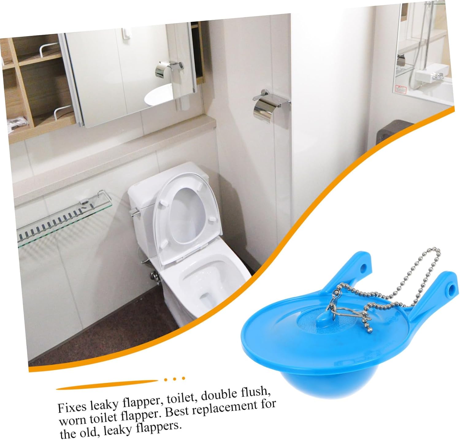 3-Inch Toilet Flapper Cover PVC Drain Flush Valve Seal for Bathroom Compatible Standard Toilets Easy Installation
