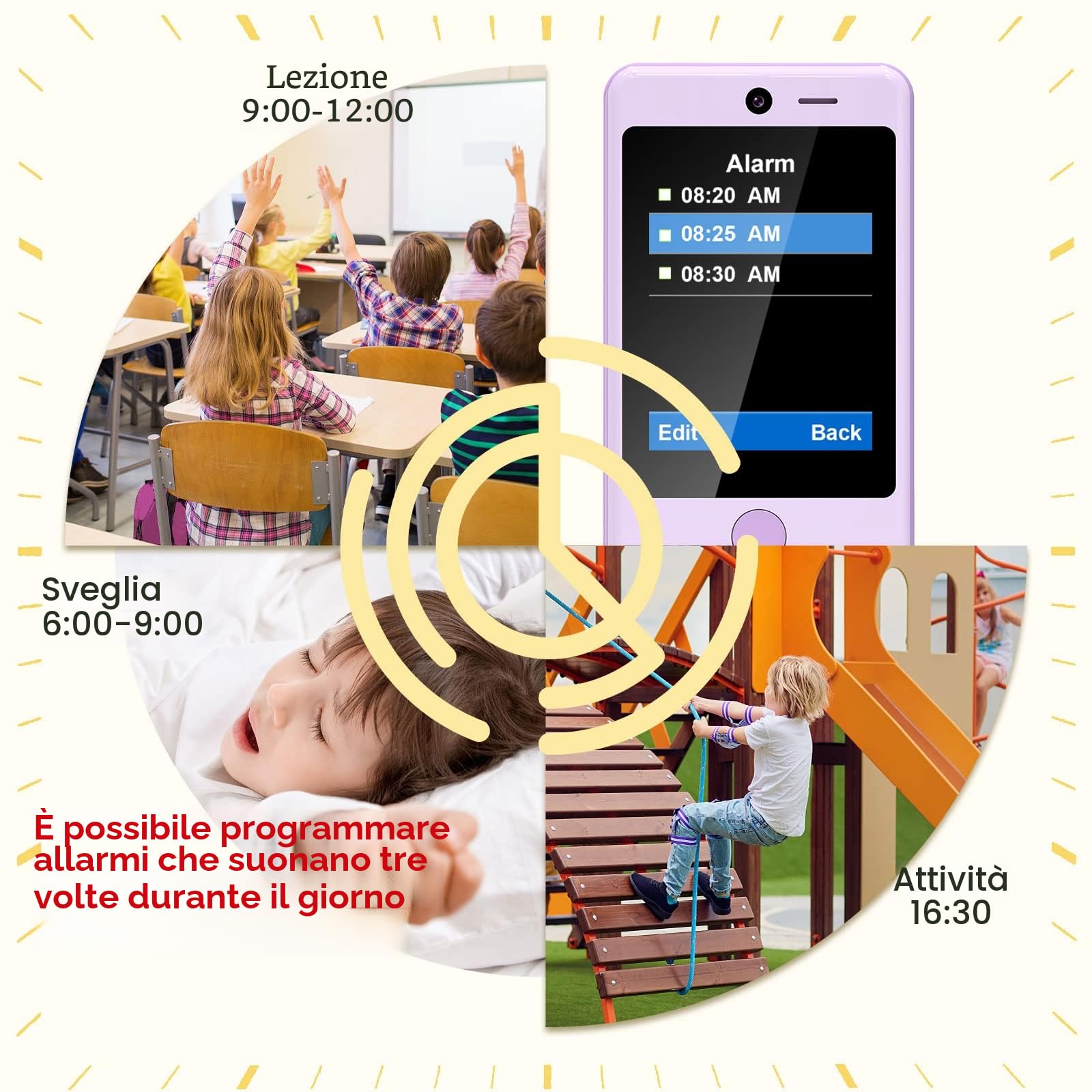 PTHTECHUS - Smartphone Touch, Telefono cellulare per bambini Giocattoli ELETTRONICI EDUCATIVI (P1 PINK 03)