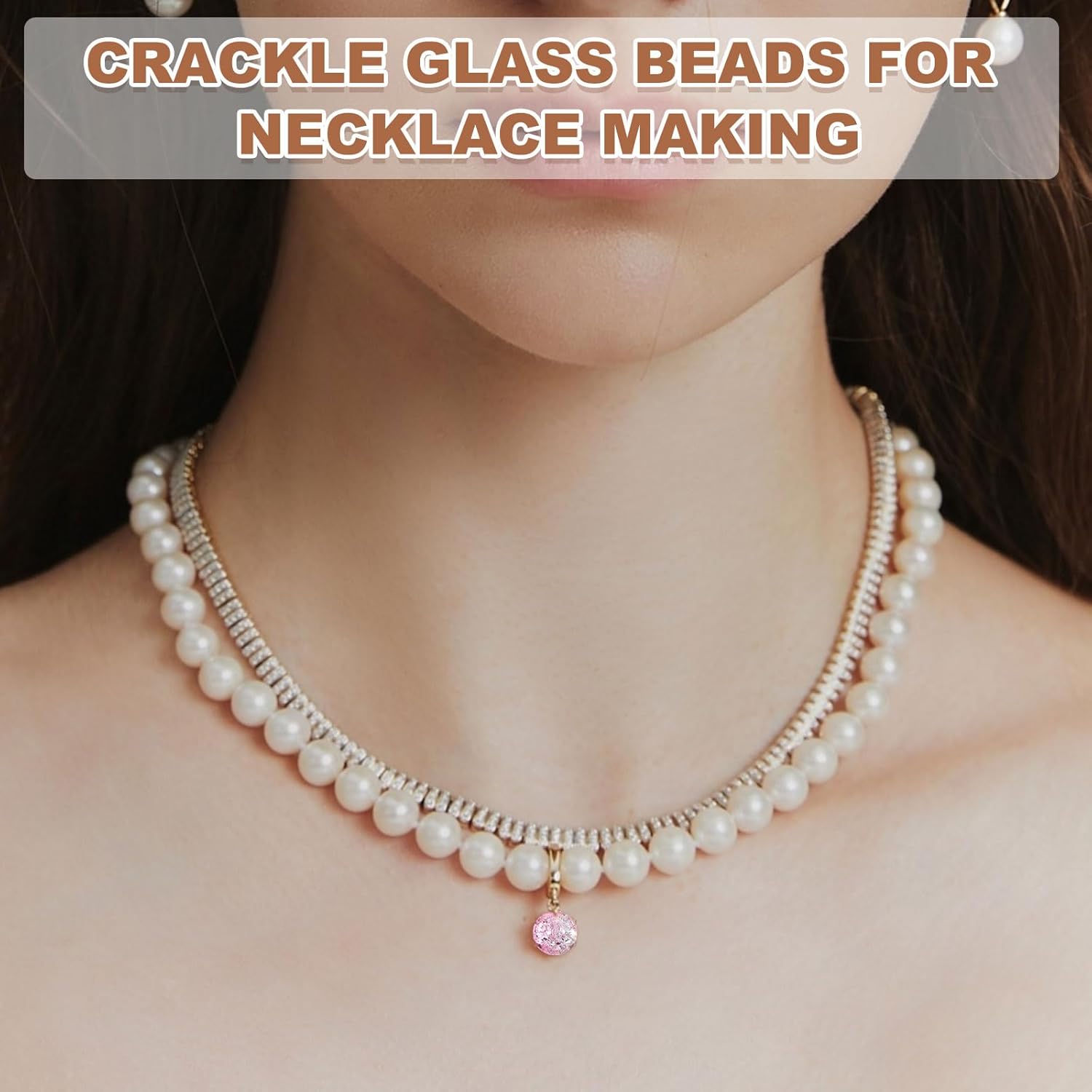 PATIKIL 10mm Crackle Glass Beads, 120Pcs Crystal Round Spacer Loose Bulk Crafts Beads for DIY Jewelry Making Handmade Bracelets Necklace Earings Craft, Red, Green - Image 4