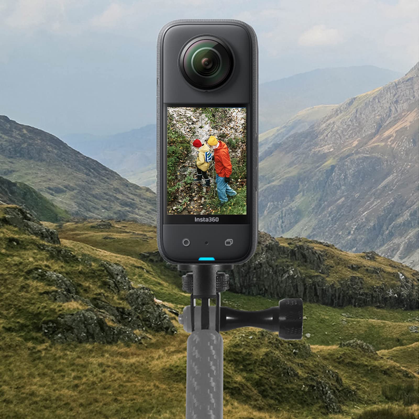Soporte para trípode de cámara para adaptador GoPro de 1/4 de giro, ajuste de 360°, adaptador de conversión de tornillo de 1/4-20 para GoPro Hero11, Insta360 ONE X3, X2, Go 2 y otras cámaras de acción