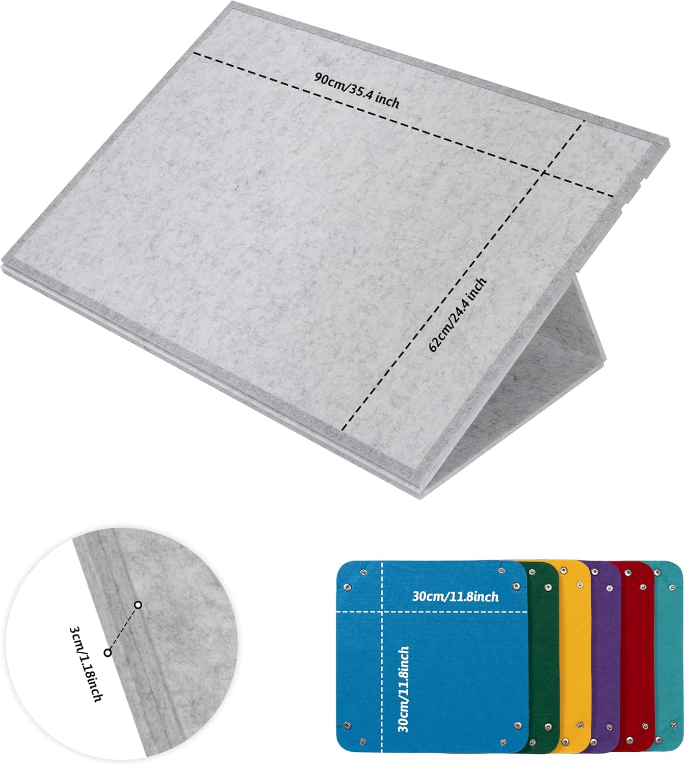 Lavievert 1500 Piece Tilting Puzzle Board with 2-in-1 Stand & Cover, Adjustable Felt Mat Plateau with 6 Colored Sorting Trays, Lightweight Portable Jigsaw Puzzle Table with Non-Slip Surface for Adults