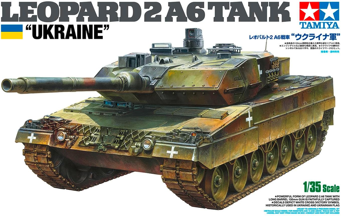 Kampfpanzer 25207 1:35 BW KPz Leopard 2 A6 (3) Ukr. -Model, Plastic, Assembly, Tank kit