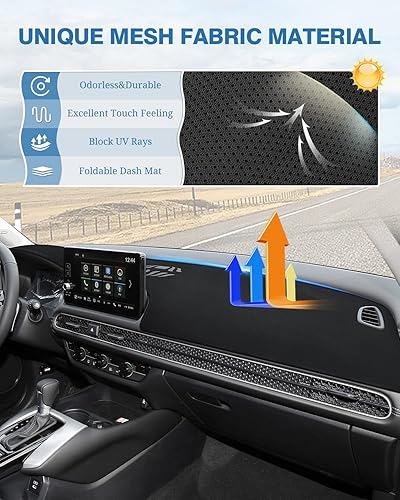 Miniatura 512 de FIILINES - Cubierta para tablero, accesorio para tablero de malla antideslizante, parasol sin reflejos y protector compatible con Toyota RAV4